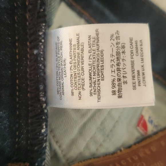 J. Crew 484 Slim Fit Stretch Karubo Sz. 28x32 Blue Jeans - Picture 8 of 13